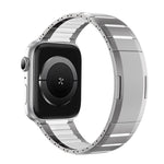 곡선형 투톤 사이드 릴리스 스테인리스 스틸 시계 밴드, 애플 워치 49mm / 46mm / 45mm / 44mm용, 애플 워치 42mm / 41mm / 40mm / 38mm용