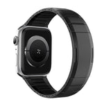곡선형 투톤 사이드 릴리스 스테인리스 스틸 시계 밴드, 애플 워치 49mm / 46mm / 45mm / 44mm용, 애플 워치 42mm / 41mm / 40mm / 38mm용