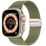 더블 마그네틱 버클 탄성 나일론 시계 밴드, 애플 워치 49mm / 46mm / 45mm / 44mm용, 애플 워치 42mm / 41mm / 40mm / 38mm용