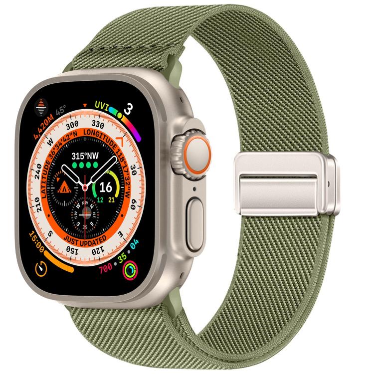 더블 마그네틱 버클 탄성 나일론 시계 밴드, 애플 워치 49mm / 46mm / 45mm / 44mm용, 애플 워치 42mm / 41mm / 40mm / 38mm용