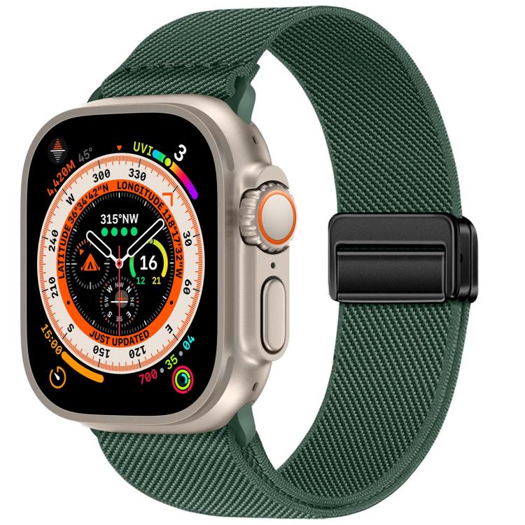 더블 마그네틱 버클 탄성 나일론 시계 밴드, 애플 워치 49mm / 46mm / 45mm / 44mm용, 애플 워치 42mm / 41mm / 40mm / 38mm용