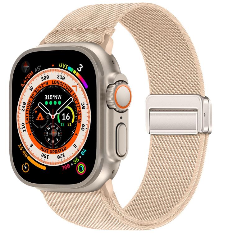 더블 마그네틱 버클 탄성 나일론 시계 밴드, 애플 워치 49mm / 46mm / 45mm / 44mm용, 애플 워치 42mm / 41mm / 40mm / 38mm용