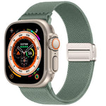 더블 마그네틱 버클 탄성 나일론 시계 밴드, 애플 워치 49mm / 46mm / 45mm / 44mm용, 애플 워치 42mm / 41mm / 40mm / 38mm용