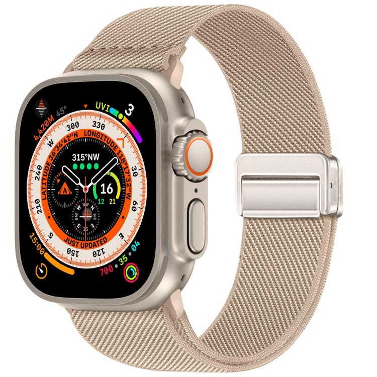 더블 마그네틱 버클 탄성 나일론 시계 밴드, 애플 워치 49mm / 46mm / 45mm / 44mm용, 애플 워치 42mm / 41mm / 40mm / 38mm용