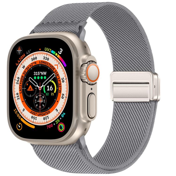 더블 마그네틱 버클 탄성 나일론 시계 밴드, 애플 워치 49mm / 46mm / 45mm / 44mm용, 애플 워치 42mm / 41mm / 40mm / 38mm용