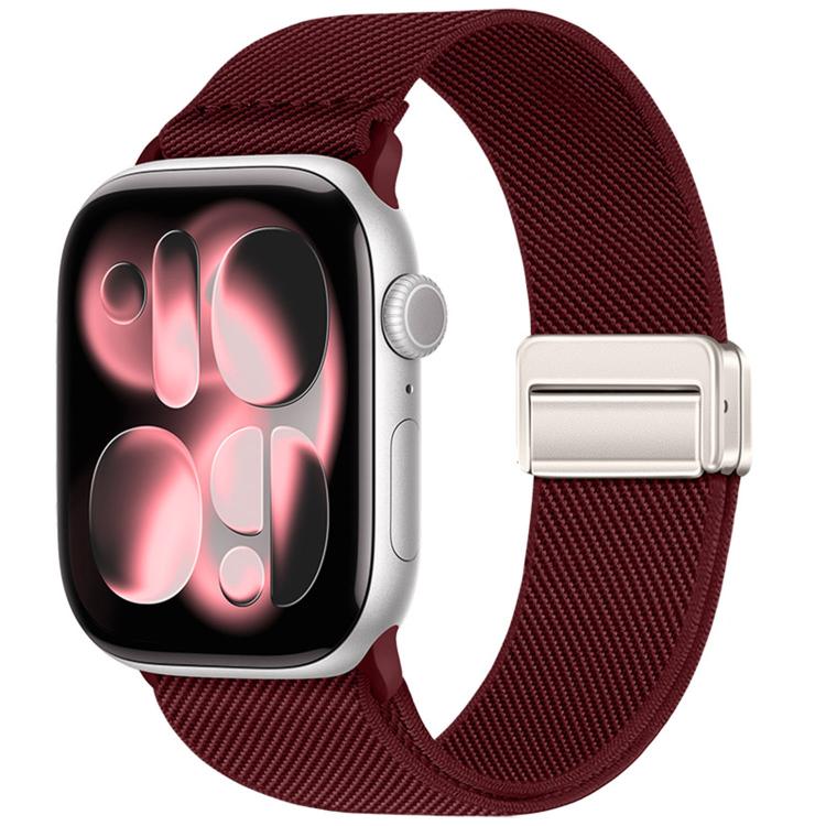 더블 마그네틱 버클 탄성 나일론 시계 밴드, 애플 워치 49mm / 46mm / 45mm / 44mm용, 애플 워치 42mm / 41mm / 40mm / 38mm용
