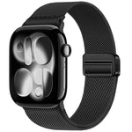 더블 마그네틱 버클 탄성 나일론 시계 밴드, 애플 워치 49mm / 46mm / 45mm / 44mm용, 애플 워치 42mm / 41mm / 40mm / 38mm용