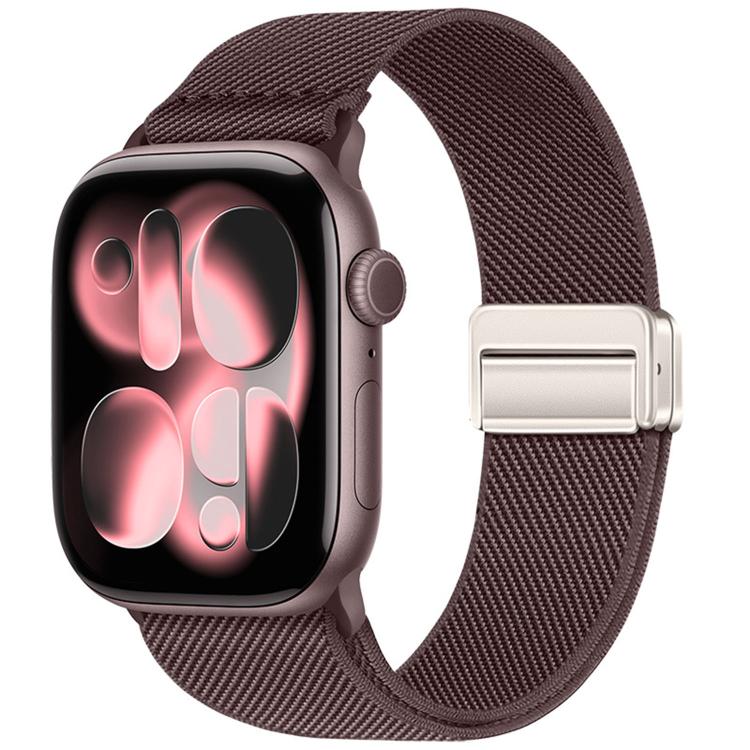 더블 마그네틱 버클 탄성 나일론 시계 밴드, 애플 워치 49mm / 46mm / 45mm / 44mm용, 애플 워치 42mm / 41mm / 40mm / 38mm용