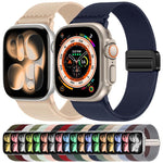 더블 마그네틱 버클 탄성 나일론 시계 밴드, 애플 워치 49mm / 46mm / 45mm / 44mm용, 애플 워치 42mm / 41mm / 40mm / 38mm용