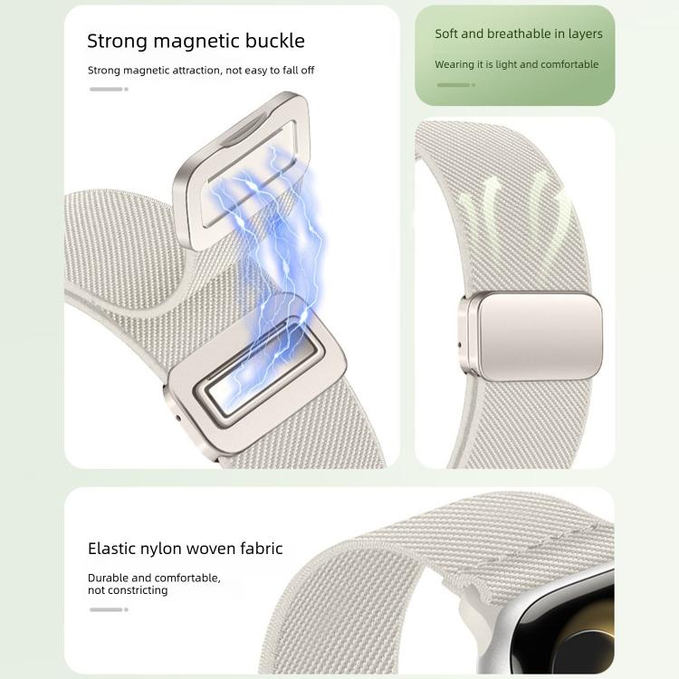 더블 마그네틱 버클 탄성 나일론 시계 밴드, 애플 워치 49mm / 46mm / 45mm / 44mm용, 애플 워치 42mm / 41mm / 40mm / 38mm용