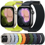더블 조인트 마그네틱 메탈 팁 나일론 시계 밴드, 애플 워치 49mm / 46mm / 45mm / 44mm용, 애플 워치 42mm / 41mm / 40mm / 38mm용