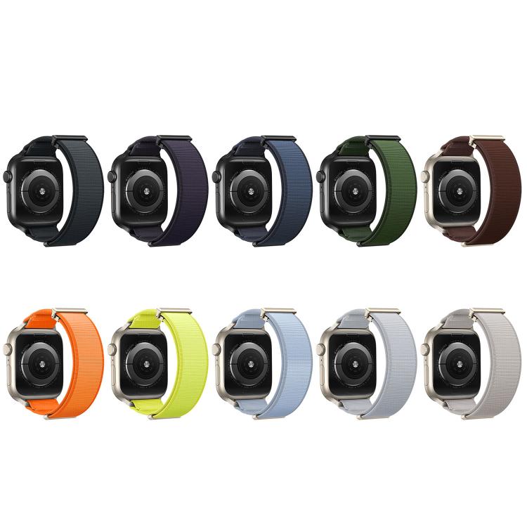 더블 조인트 마그네틱 메탈 팁 나일론 시계 밴드, 애플 워치 49mm / 46mm / 45mm / 44mm용, 애플 워치 42mm / 41mm / 40mm / 38mm용