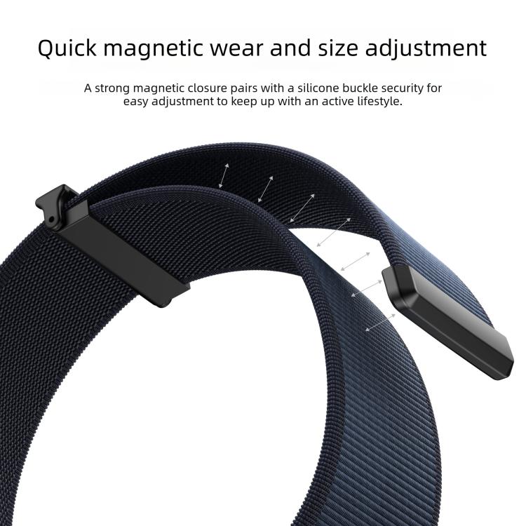 더블 조인트 마그네틱 메탈 팁 나일론 시계 밴드, 애플 워치 49mm / 46mm / 45mm / 44mm용, 애플 워치 42mm / 41mm / 40mm / 38mm용