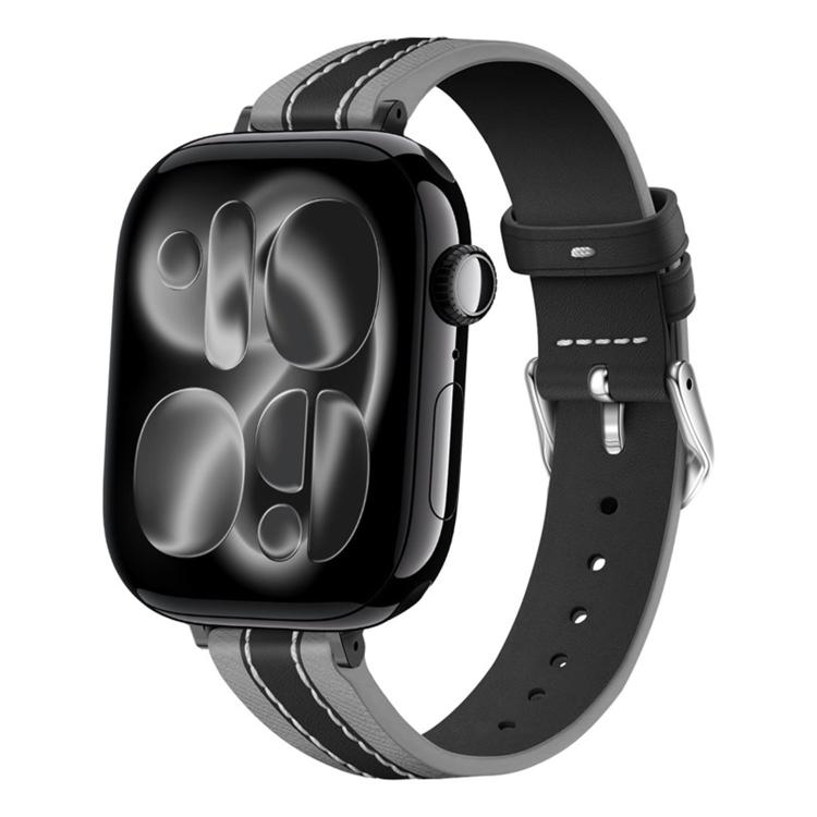 복합 스티칭 천연 가죽 시계 밴드, 애플 워치 46mm / 49mm / 45mm / 44mm용, 애플 워치 42mm / 41mm / 40mm / 38mm용