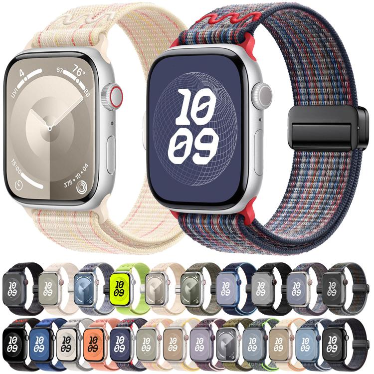 자석 버클 루프 나일론 시계 밴드, Apple Watch 46mm / 49mm / 45mm / 44mm용, Apple Watch 42mm / 41mm / 40mm / 38mm용