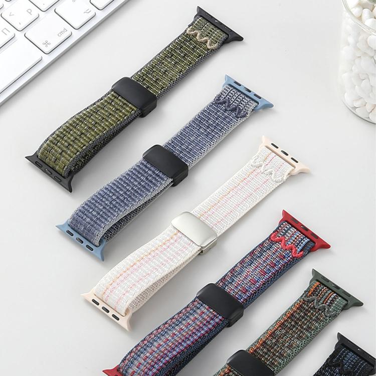 자석 버클 루프 나일론 시계 밴드, Apple Watch 46mm / 49mm / 45mm / 44mm용, Apple Watch 42mm / 41mm / 40mm / 38mm용