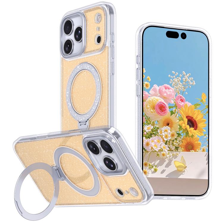 별빛 글리터 자석 홀더 휴대폰 케이스, iPhone 17 Pro Max용, iPhone 17 Pro용, iPhone 17용