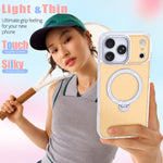 별빛 글리터 자석 홀더 휴대폰 케이스, iPhone 17 Pro Max용, iPhone 17 Pro용, iPhone 17용
