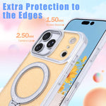 별빛 글리터 자석 홀더 휴대폰 케이스, iPhone 17 Pro Max용, iPhone 17 Pro용, iPhone 17용