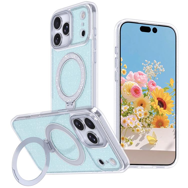 별빛 글리터 자석 홀더 휴대폰 케이스, iPhone 17 Pro Max용, iPhone 17 Pro용, iPhone 17용