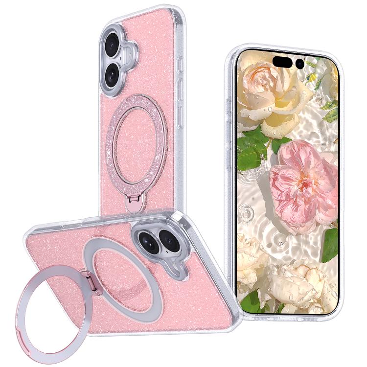 별빛 글리터 자석 홀더 휴대폰 케이스, iPhone 17 Pro Max용, iPhone 17 Pro용, iPhone 17용
