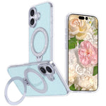 Starry Glitter Magnetic Holder Phone Case, For iPhone 18 Pro / 17 Pro, For iPhone 18 Pro Max / 17 Pro Max, For iPhone 17
