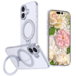 별빛 글리터 자석 홀더 휴대폰 케이스, iPhone 17 Pro Max용, iPhone 17 Pro용, iPhone 17용