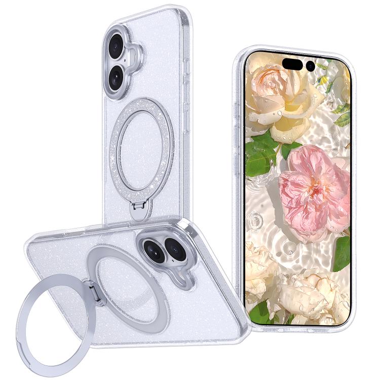 별빛 글리터 자석 홀더 휴대폰 케이스, iPhone 17 Pro Max용, iPhone 17 Pro용, iPhone 17용