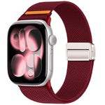 더블 자석 버클 단일 스티치 나일론 시계 밴드, Apple Watch 49mm / 46mm / 45mm / 44mm용, Apple Watch 42mm / 41mm / 40mm / 38mm용