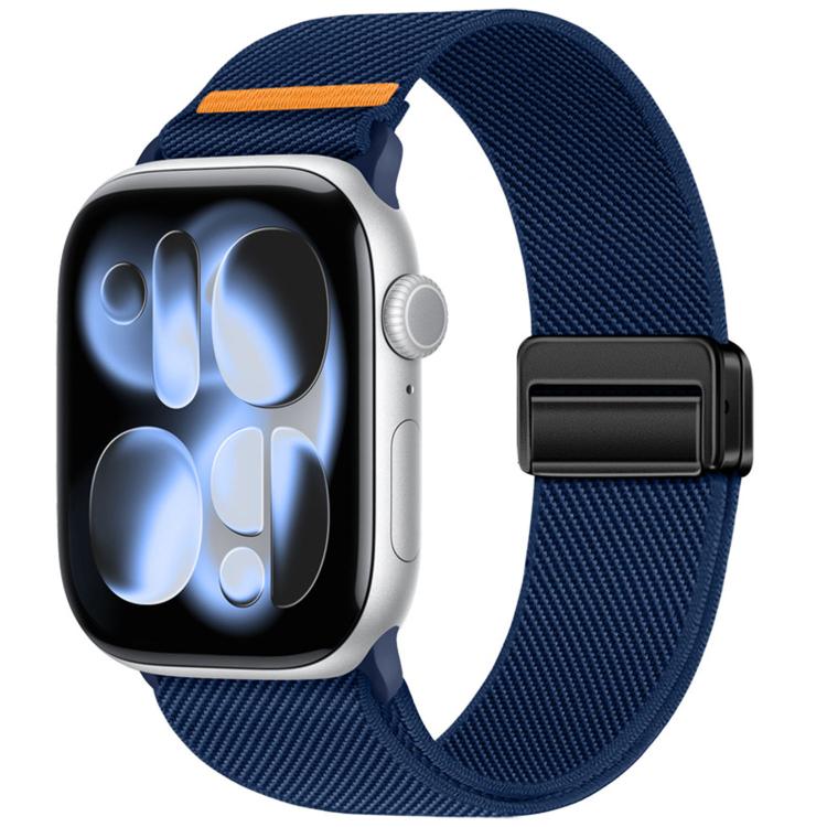 더블 자석 버클 단일 스티치 나일론 시계 밴드, Apple Watch 49mm / 46mm / 45mm / 44mm용, Apple Watch 42mm / 41mm / 40mm / 38mm용