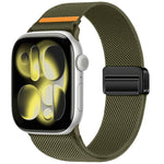 더블 자석 버클 단일 스티치 나일론 시계 밴드, Apple Watch 49mm / 46mm / 45mm / 44mm용, Apple Watch 42mm / 41mm / 40mm / 38mm용