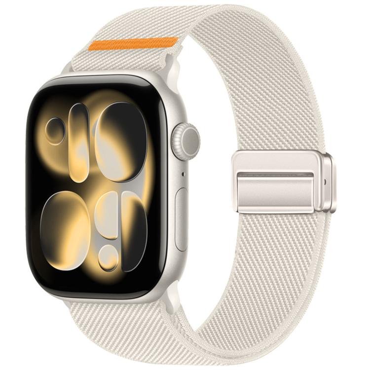 더블 자석 버클 단일 스티치 나일론 시계 밴드, Apple Watch 49mm / 46mm / 45mm / 44mm용, Apple Watch 42mm / 41mm / 40mm / 38mm용