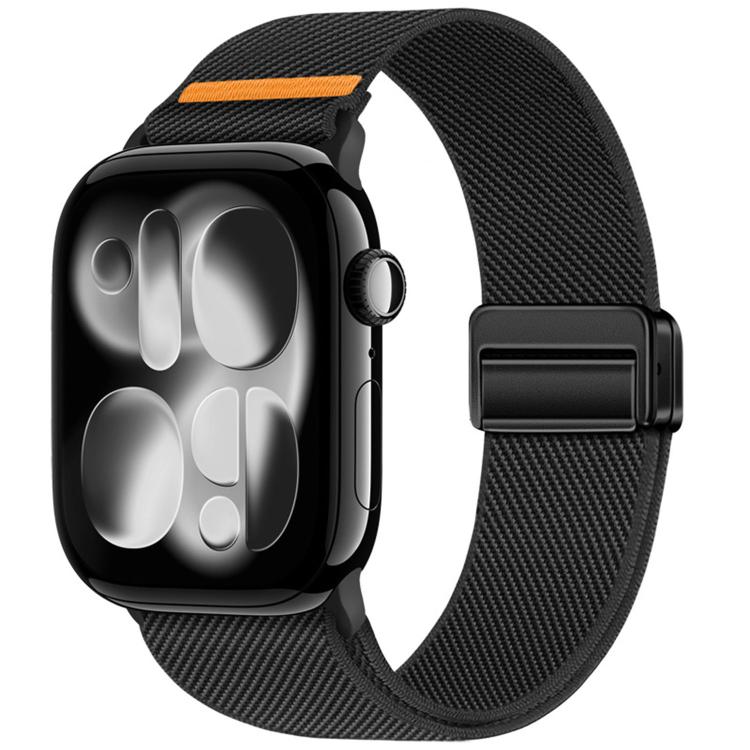 더블 자석 버클 단일 스티치 나일론 시계 밴드, Apple Watch 49mm / 46mm / 45mm / 44mm용, Apple Watch 42mm / 41mm / 40mm / 38mm용