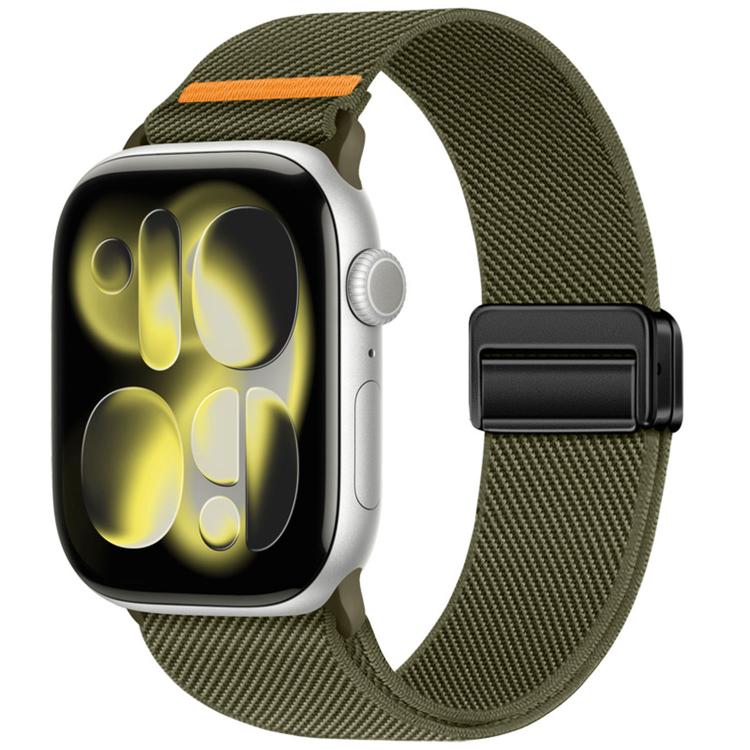 더블 자석 버클 단일 스티치 나일론 시계 밴드, Apple Watch 49mm / 46mm / 45mm / 44mm용, Apple Watch 42mm / 41mm / 40mm / 38mm용
