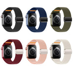 더블 자석 버클 단일 스티치 나일론 시계 밴드, Apple Watch 49mm / 46mm / 45mm / 44mm용, Apple Watch 42mm / 41mm / 40mm / 38mm용
