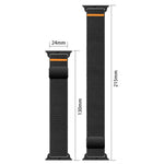 더블 자석 버클 단일 스티치 나일론 시계 밴드, Apple Watch 49mm / 46mm / 45mm / 44mm용, Apple Watch 42mm / 41mm / 40mm / 38mm용
