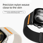 더블 자석 버클 단일 스티치 나일론 시계 밴드, Apple Watch 49mm / 46mm / 45mm / 44mm용, Apple Watch 42mm / 41mm / 40mm / 38mm용