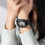 더블 자석 버클 단일 스티치 나일론 시계 밴드, Apple Watch 49mm / 46mm / 45mm / 44mm용, Apple Watch 42mm / 41mm / 40mm / 38mm용