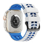 더블 홀 투 컬러 타이어 텍스처 실리콘 시계 밴드, Apple Watch 49mm / 46mm / 45mm / 44mm용