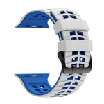 더블 홀 투 컬러 타이어 텍스처 실리콘 시계 밴드, Apple Watch 49mm / 46mm / 45mm / 44mm용