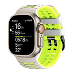 더블 홀 투 컬러 타이어 텍스처 실리콘 시계 밴드, Apple Watch 49mm / 46mm / 45mm / 44mm용