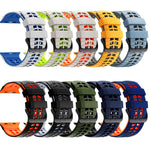 더블 홀 투 컬러 타이어 텍스처 실리콘 시계 밴드, Apple Watch 49mm / 46mm / 45mm / 44mm용