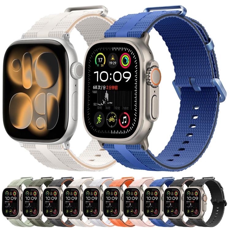 라인 패턴 실리콘 시계줄, 애플 워치 46mm / 49mm / 45mm / 44mm용, 애플 워치 42mm / 41mm / 40mm / 38mm용
