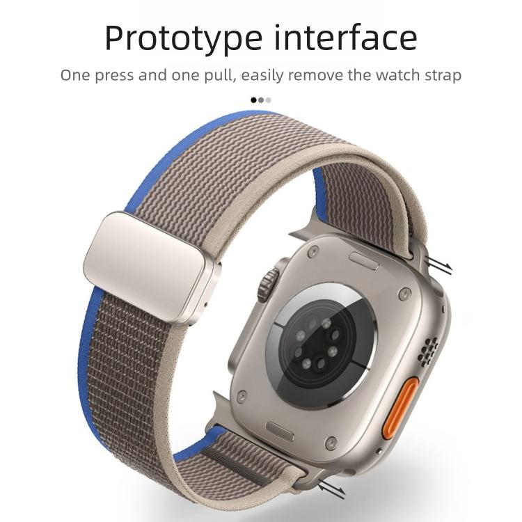 자석 버클 트레일 루프 나일론 시계줄, 애플 워치 46mm / 49mm / 45mm / 44mm용, 애플 워치 42mm / 41mm / 40mm / 38mm용