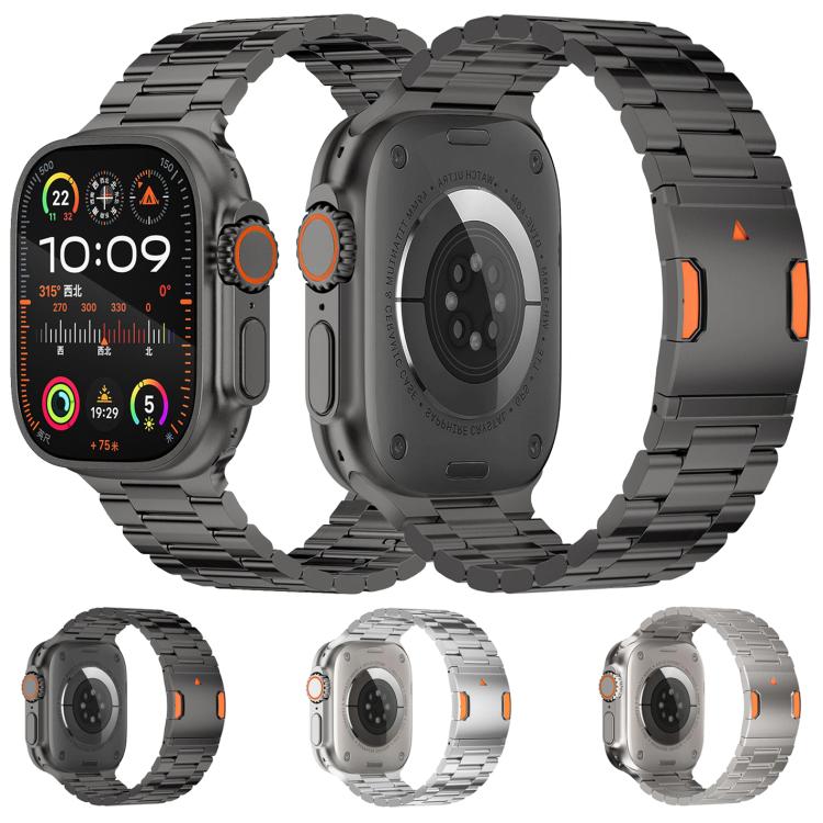 애플 워치 46mm / 49mm / 45mm / 44mm용 티타늄 합금 시계줄 세 구슬 자석 잠금장치, 애플 워치 42mm / 41mm / 40mm / 38mm용