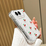 Epoxy Resin 3D Mini Cherry TPU Phone Case, For iPhone Duo