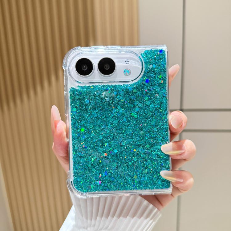 Glitter Sequins Epoxy TPU Phone Case, For iPhone Duo