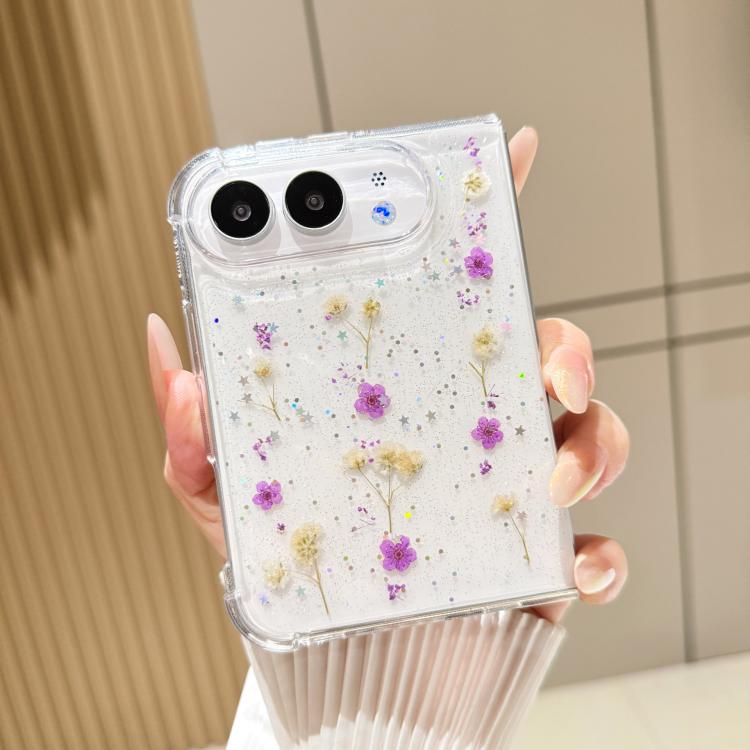 Gypsophila Flowers Pattern TPU Protective Phone Case, For iPhone Duo