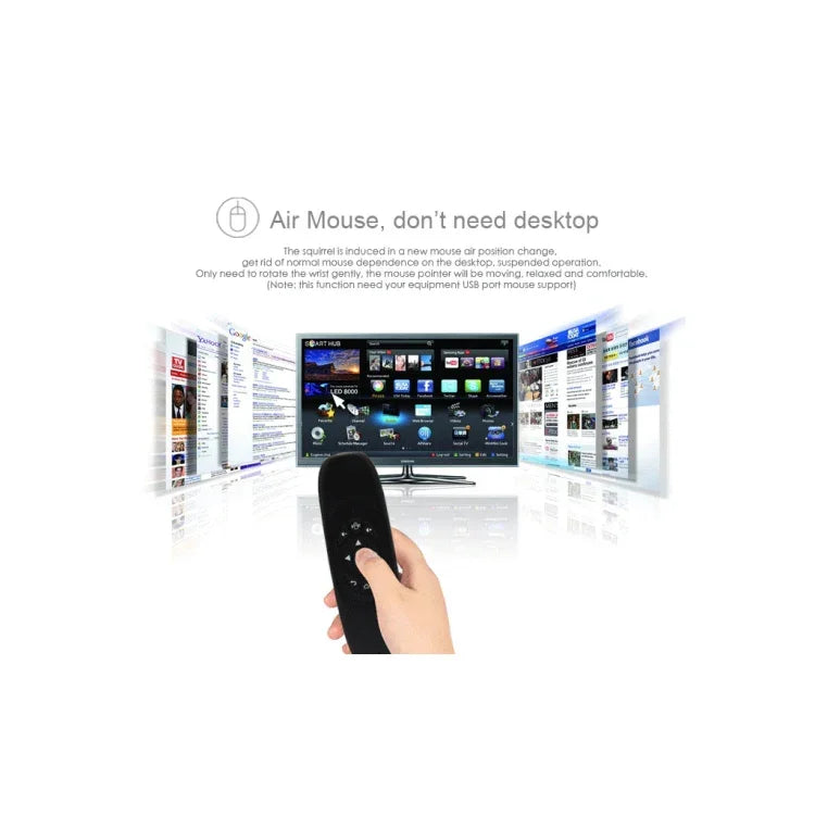 C120 2.4G 미니 키보드 무선 리모컨 마우스, 3-자이로 & 3-중력 센서 탑재, PC / HTPC / IPTV / 스마트 TV 및 안드로이드 TV 박스 등용