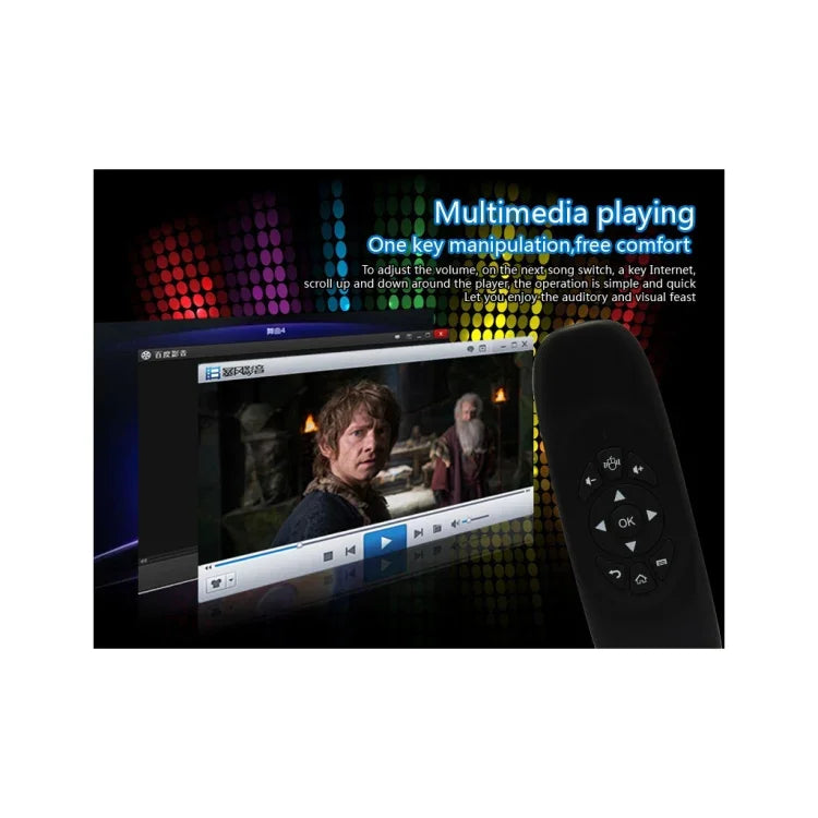 C120 2.4G 미니 키보드 무선 리모컨 마우스, 3-자이로 & 3-중력 센서 탑재, PC / HTPC / IPTV / 스마트 TV 및 안드로이드 TV 박스 등용